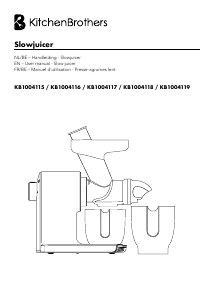 Bruksanvisning KitchenBrothers KB1004115 Juicepress