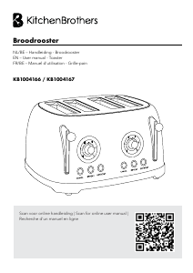 Bruksanvisning KitchenBrothers KB1004167 Brödrost
