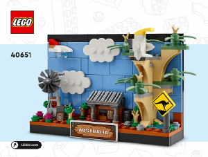 Rokasgrāmata Lego set 40651 Creator Austrālijas pastkarte