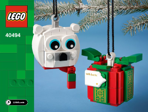 Instrukcja Lego set 40494 Holiday & Events Niedźwiedź polarny i pudełko z prezentem