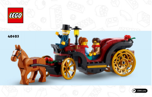 Manual Lego set 40603 Holiday & Events Passeio de Carruagem de Inverno