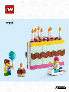 Vadovas Lego set 40641 Holiday & Events Gimtadienio tortas