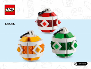 Bruksanvisning Lego set 40604 Holiday & Events Julpyntset
