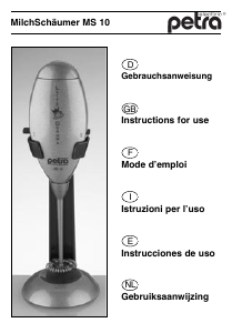 Manual Petra MS 10 Milk Frother