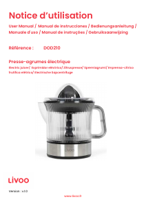Bedienungsanleitung Livoo DOD210 Zitruspresse