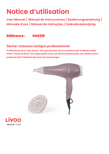 Manual de uso Livoo DOS210 Secador de pelo