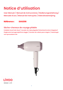 Bedienungsanleitung Livoo DOS208 Haartrockner