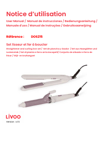 Manuale Livoo DOS215 Piastra per capelli