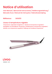 Manuale Livoo DOS213 Piastra per capelli