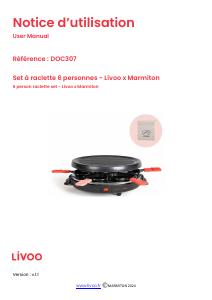 Mode d’emploi Livoo DOC307 Gril raclette