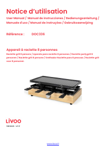 Manual de uso Livoo DOC336 Raclette grill