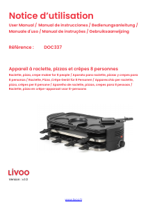 Manual Livoo DOC337 Grelhador raclette