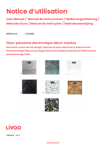 Mode d’emploi Livoo DOM382PI Pèse-personne