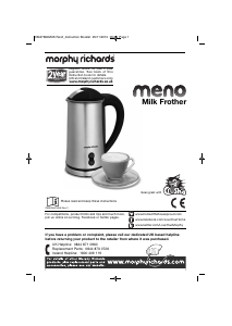 Manual Morphy Richards 47560 Meno Milk Frother
