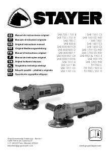 Bedienungsanleitung Stayer SAB 1101 CS Winkelschleifer