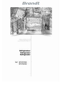 Bruksanvisning Brandt BFD7865NX Kyl-frys