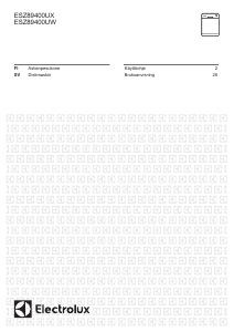 Käyttöohje Electrolux ESZ89400UW Astianpesukone