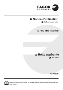 Mode d’emploi Fagor FGP550C Hotte aspirante