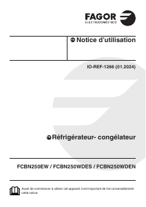 Mode d’emploi Fagor FCBN250EW Réfrigérateur combiné
