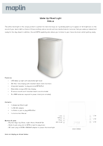 Manual Maplin A56LW Wake-up Light