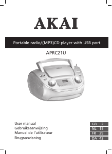 Brugsanvisning Akai APRC21U Stereo sæt