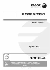 Mode d’emploi Fagor FLF1014SLiAS Lave-linge