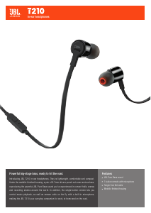 Handleiding JBL T210 Koptelefoon