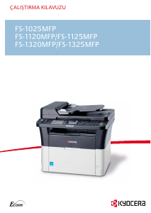 Kullanım kılavuzu Kyocera FS-1025MFP Çok işlevli yazıcı