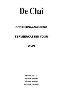 Handleiding Le Chai PRO680M Wijnklimaatkast