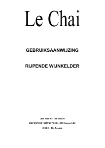 Handleiding Le Chai LMV1380H Wijnklimaatkast