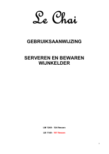 Handleiding Le Chai LM1240 Wijnklimaatkast