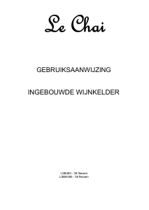 Handleiding Le Chai LSBN380 Wijnklimaatkast