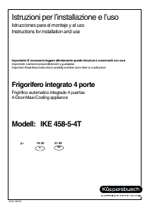 Manuale Küppersbusch IKE 458-5-4T Frigorifero-congelatore