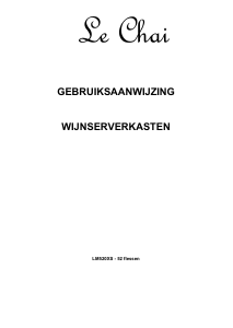 Handleiding Le Chai LM520XS Wijnklimaatkast