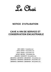 Mode d’emploi Le Chai LBN460POV Cave à vin