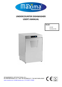 Manual Maxima HQ 500 Glasswasher