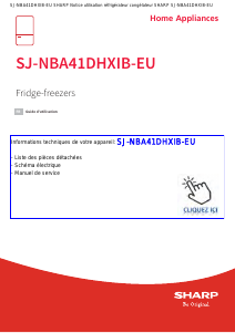 Mode d’emploi Sharp SJ-NBA41DHXIB-EU Réfrigérateur combiné