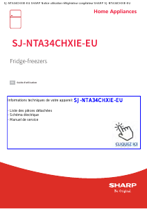 Mode d’emploi Sharp SJ-NTA34CHXIE-EU Réfrigérateur combiné