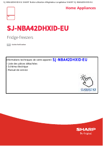 Mode d’emploi Sharp SJ-NBA42DHXID-EU Réfrigérateur combiné