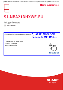 Mode d’emploi Sharp SJ-NBA21DHXWE-EU Réfrigérateur combiné