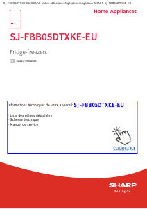 Mode d’emploi Sharp SJ-FBB05DTXKE-EU Réfrigérateur combiné