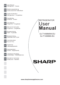 Mode d’emploi Sharp SJ-T1498M0W-EU Réfrigérateur combiné