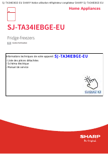 Mode d’emploi Sharp SJ-TA34IEBGE-EU Réfrigérateur combiné