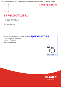 Mode d’emploi Sharp SJ-FBA05DTXLE-EU Réfrigérateur combiné