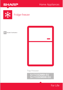 Mode d’emploi Sharp SJ-T1332M0I-EU Réfrigérateur combiné