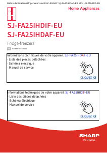 Mode d’emploi Sharp SJ-FA25IHDAF-EU Réfrigérateur combiné
