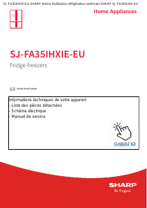 Mode d’emploi Sharp SJ-FA35IHXIE-EU Réfrigérateur combiné