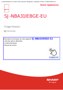 Mode d’emploi Sharp SJ-NBA31IEBGE-EU Réfrigérateur combiné