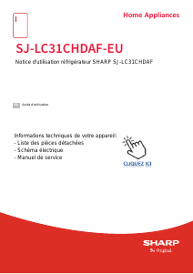 Mode d’emploi Sharp SJ-LC31CHDAF-EU Réfrigérateur