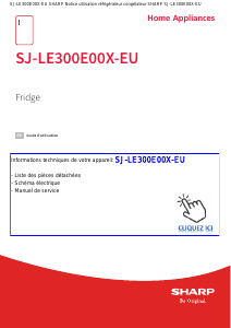 Mode d’emploi Sharp SJ-LE300E00X-EU Réfrigérateur
